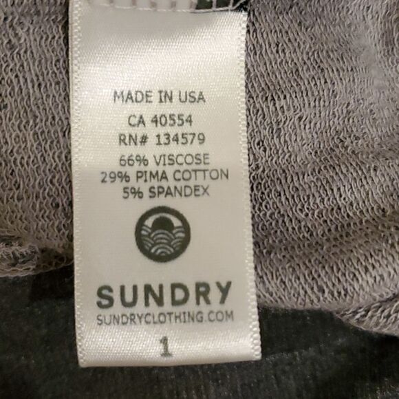 Sundry gray and black camouflage lightweight sweatshirt - Picture 5 of 10